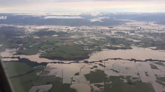 Foto aérea de Santa Maria (RS) após o temporal desta quinta-feira (08). Foto enviada por Joel Engel 2