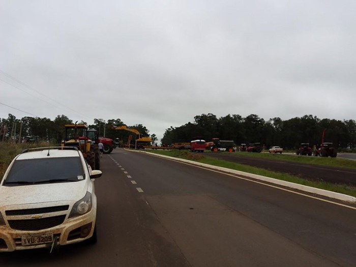 Protesto contra o emplacamento - Carazinho/RS