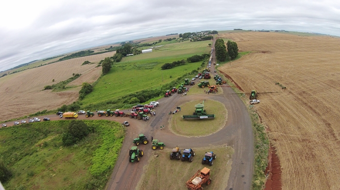 Protesto contra o emplacamento - Tupanciretã/RS