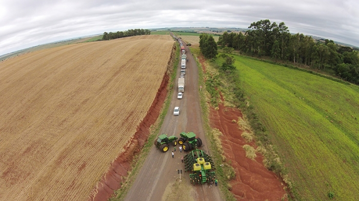 Protesto contra o emplacamento - Tupanciretã/RS