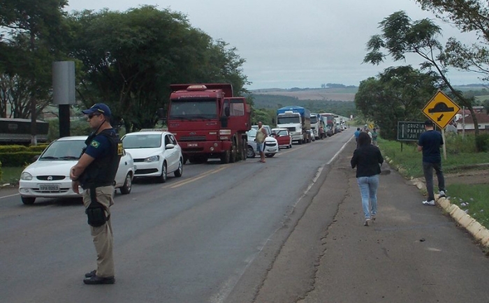 Protesto contra o emplacamento - Júlio de Castilhos/RS