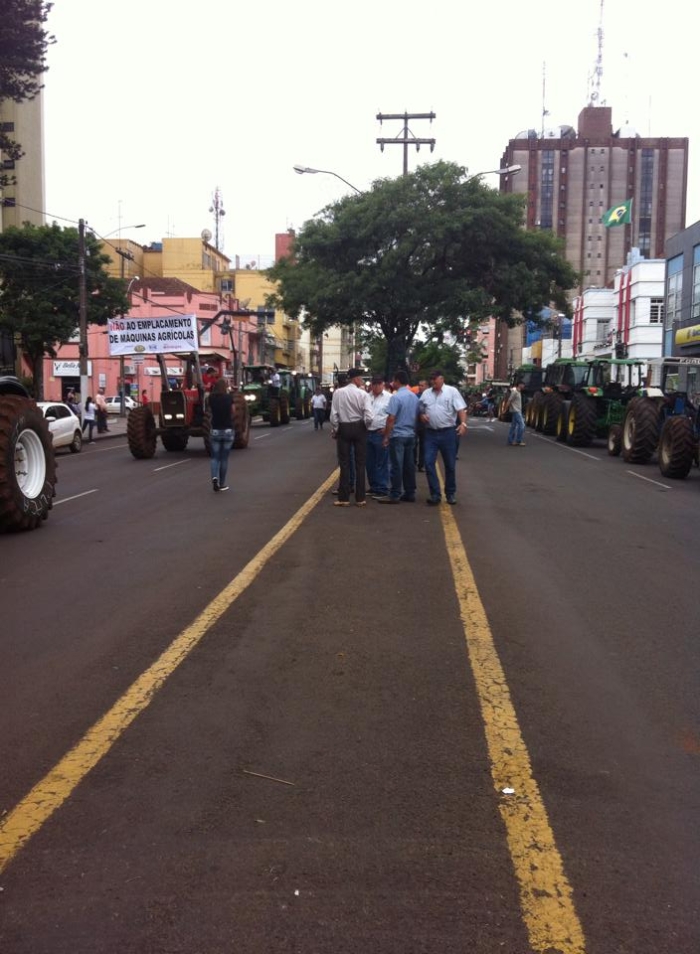 Protesto contra o emplacamento - Carazinho/RS