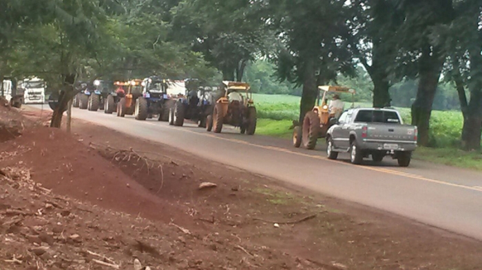 Protesto contra o emplacamento - Carazinho/RS