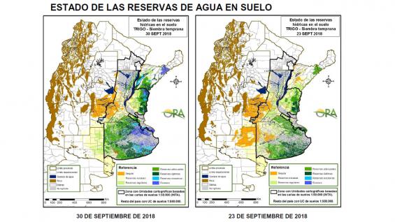 Mapa de Reservas de Água no Solo - ORA/Argentina