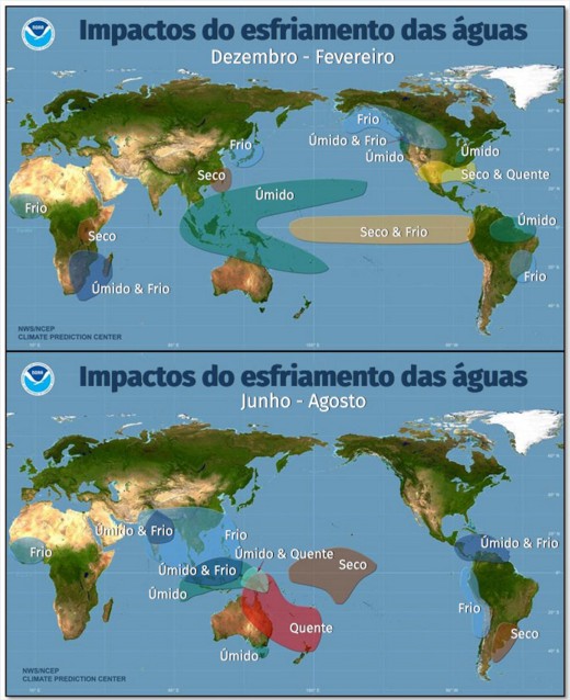 Impacto do Esfriamento das Água - Fonte: NOAA