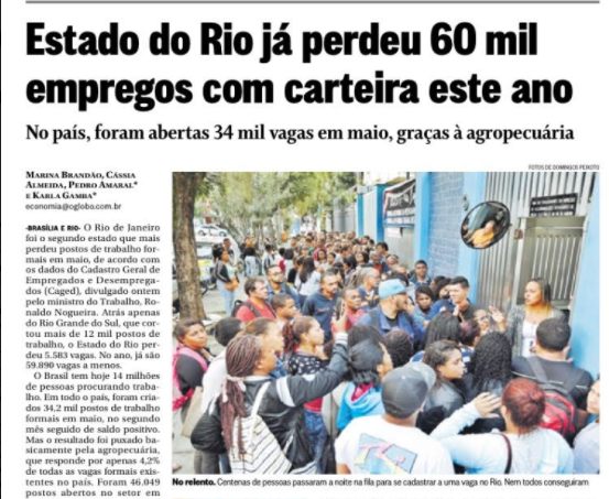 Matéria desempregados