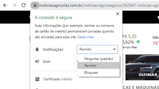 permitir notificação