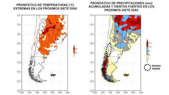 Chuvas e Temperaturas na Argentina