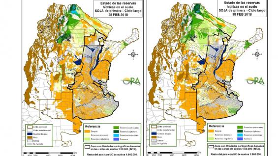 Mapa de seca na Argentina