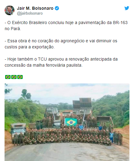 Tweet Jair Bolsonaro