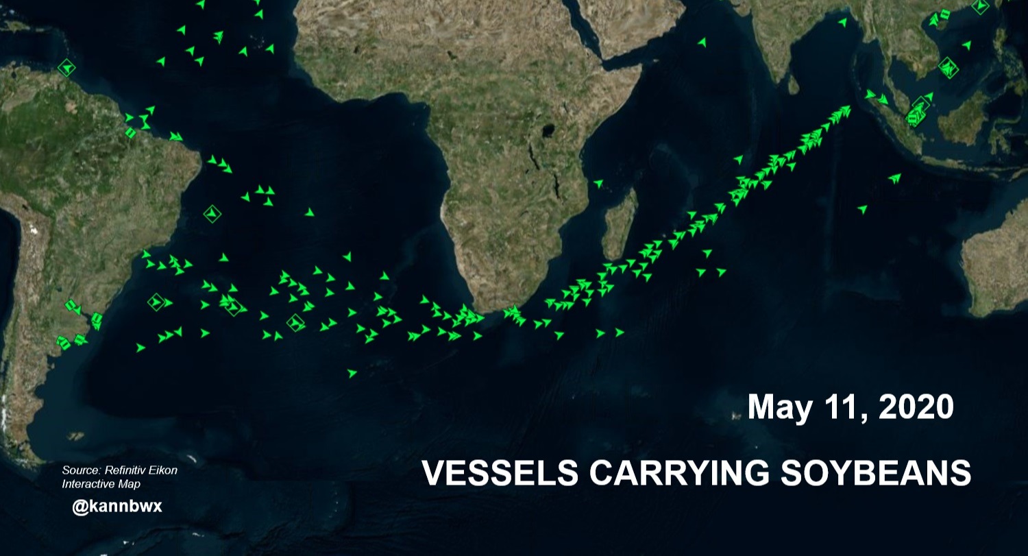 Navios BR-China maio