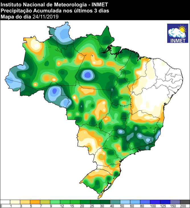 Últimos três dias - Inmet