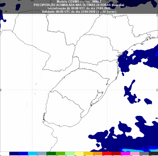 174 horas - Inmet - Sul - 21/04