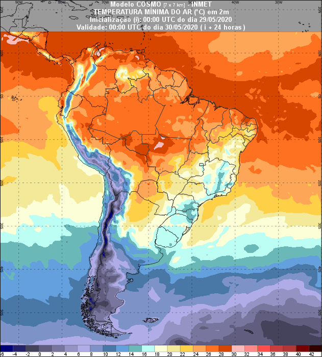Temperatura - 24 horas - Inmet