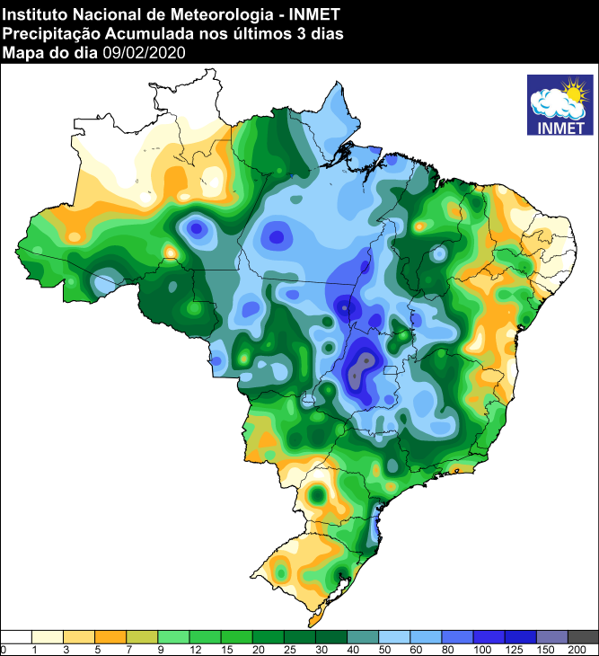 Últimos  3 dias - Inmet 10/02