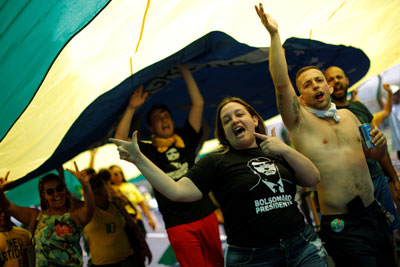 Simpatizantes do presidenciável realizaram atos em sao paulo , Jair Bolsonaro