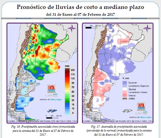 Chuvas na Argentina de 31 de janeiro a 7 de fevereiro de 2017
