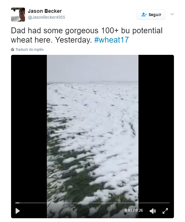 Frio e chuva atingem áreas produtoras dos EUA - Foto: Reprodução/Twitter