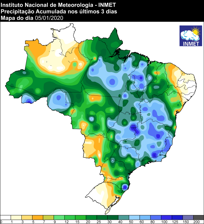 Últimos 3 dias - Inmet