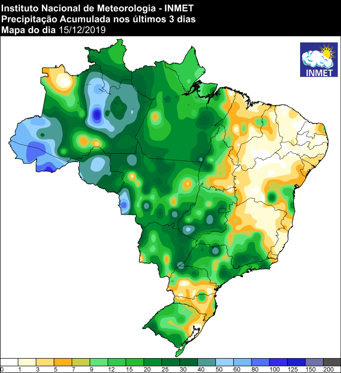 Últimos três dias - Inmet
