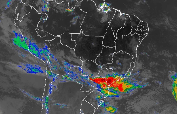Imagem de satélite de todo o Brasil nesta sexta-feira (03) - Fonte: Inmet