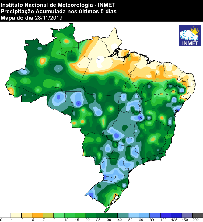 Últimos 5 dias - Inmet