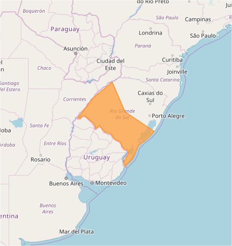 Mapa das áreas com previsão de tempestades nesta 5ª feira  -Fonte: Inmet