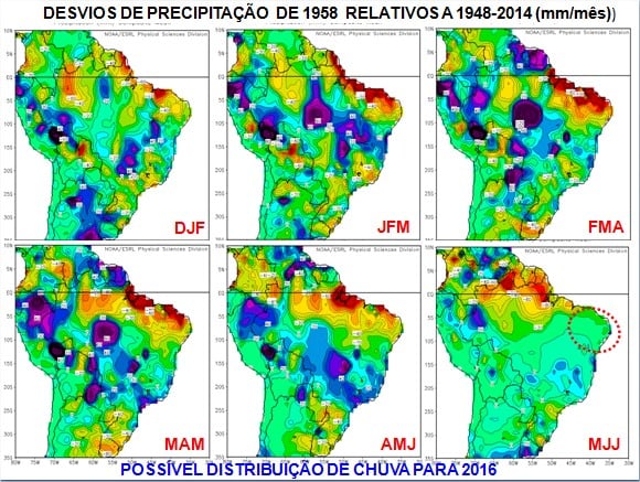 Mapas previsão El Niño 1997/98 - Molion