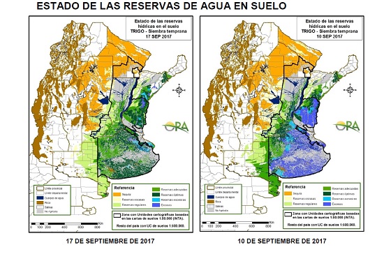 Mapa da Seca na Argentina