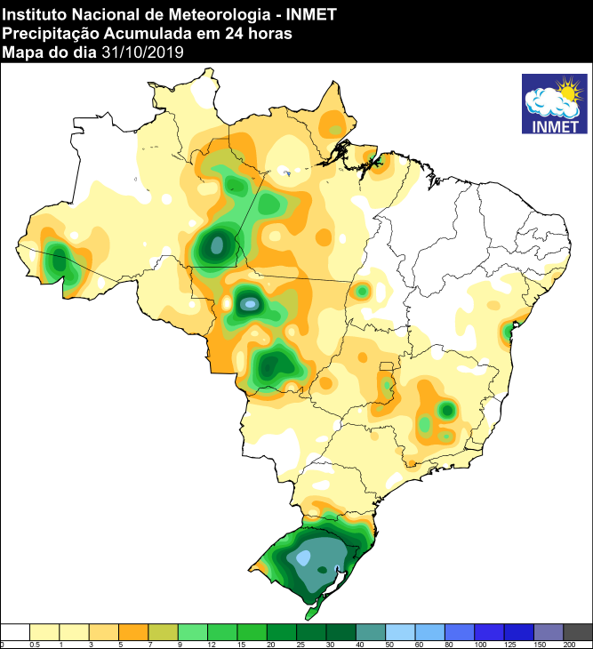 Últimas 24 horas - Inmet
