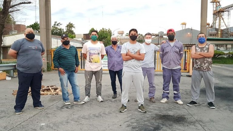 Greve dos trabalhadores portuários na Argentina - Dezembro 2020 - Foto: Infocampo