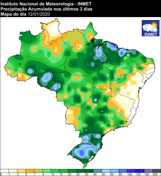 Útimos três dias - Inmet