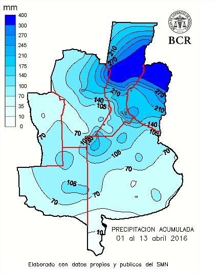 Precipitações Argentina Abril