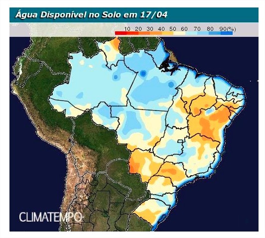 Água disponível no solo - 17/04
