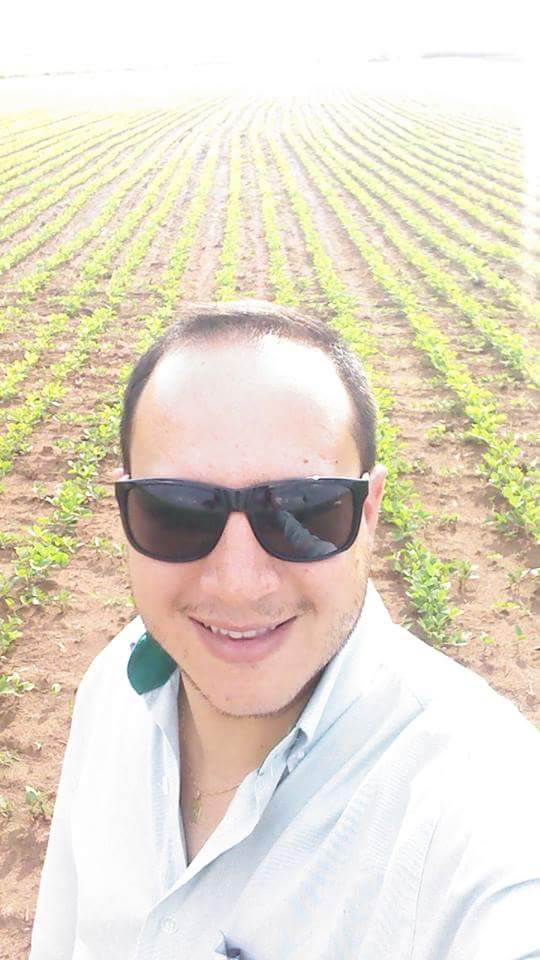 Imagem do dia - Alyson na lavoura de soja em Bebedouro (SP)