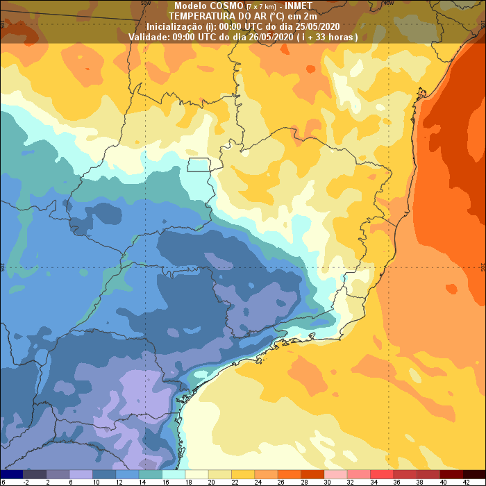 Temperatura Sudeste - Inmet - 2505
