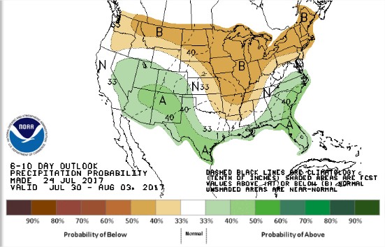 Chuvas nos EUA - NOAA