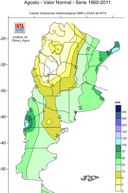 Chuvas na Argentina em Setembro