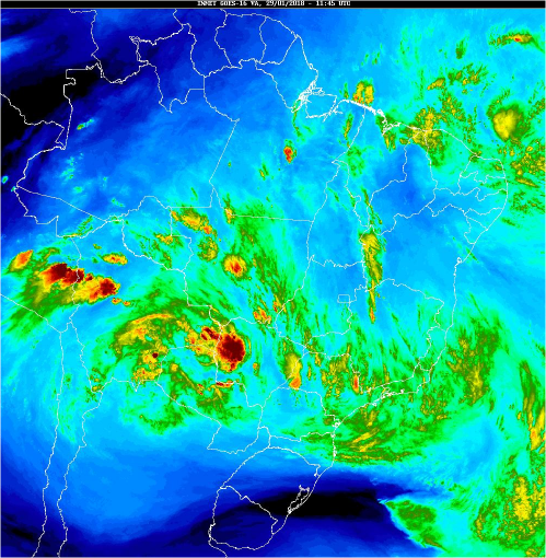 Satélite para todo o Brasil nesta 4ª feira - Fonte: Inmet