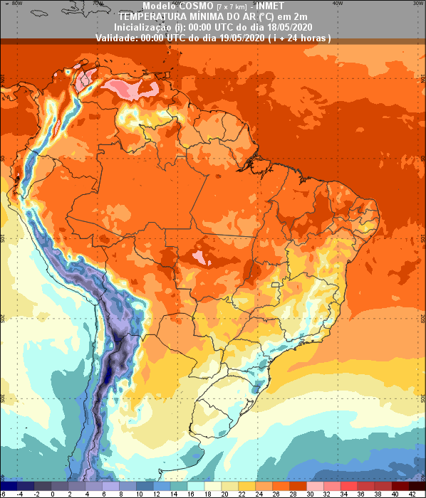 Temperaturas Brasil - Inmet - 1805