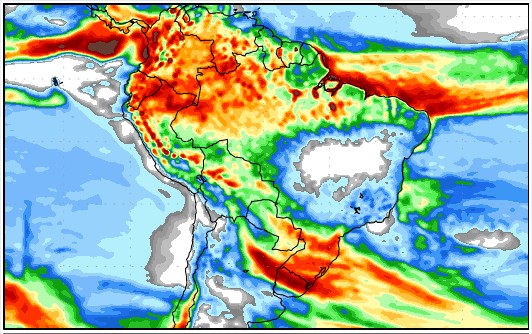 Chuvas na América do Sul de 19 a 27 de abril