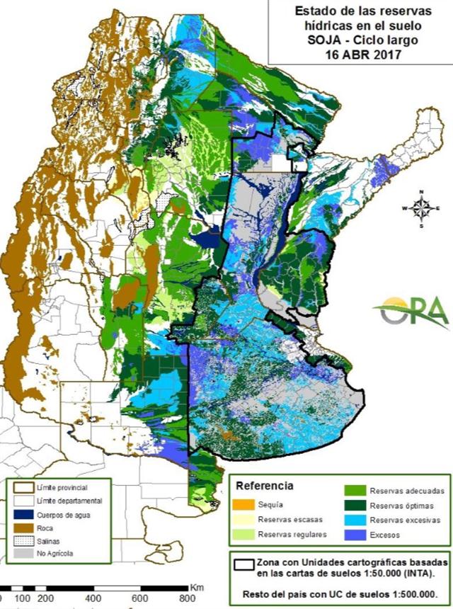 Mapa Argentina em 17 de Abril de 2017