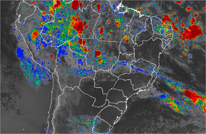 Imagem de satélite de todo o Brasil nesta sexta-feira (29) - Fonte: Inmet