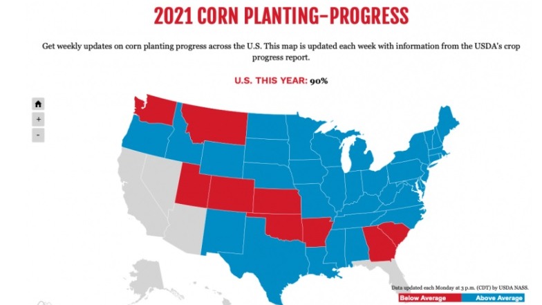 Milho - Plantio EUA - Mapa: Successful Farming