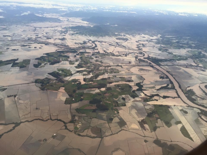 Foto aérea de Santa Maria (RS) após o temporal desta quinta-feira (08). Imagem enviada por Joel Engel 3