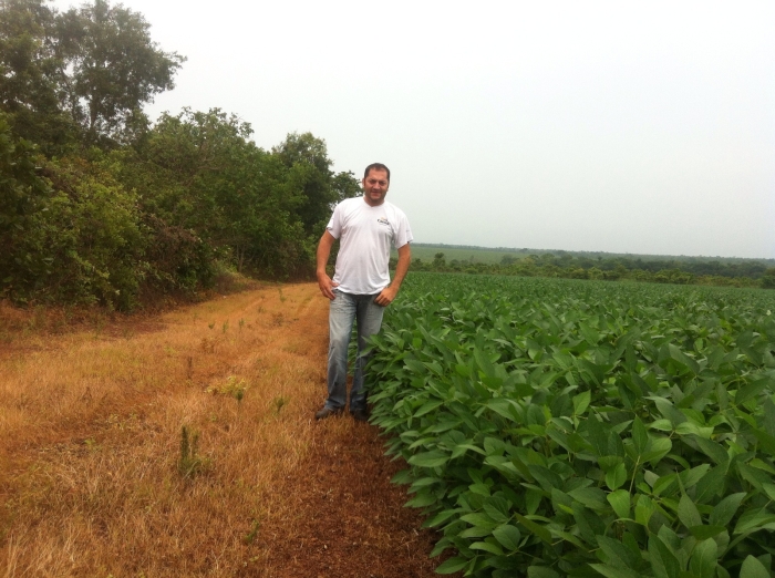 Imagem do dia - Lavoura de soja em Rio dos Bois (TO), na Fazenda Sucuri, do produtor Everaldo da Silva