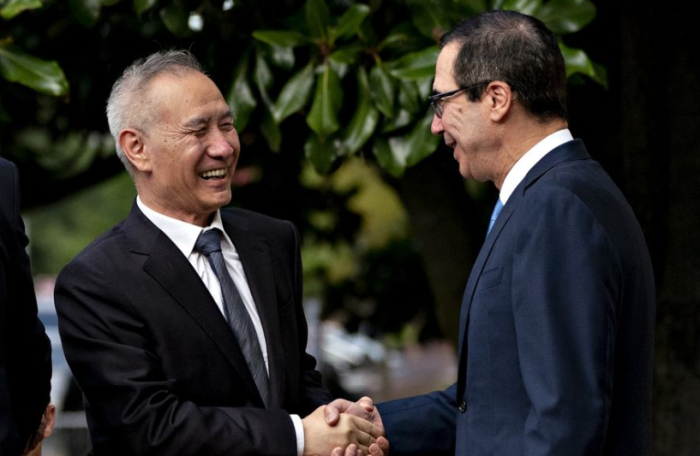 Liu he e Steve Mnunchin