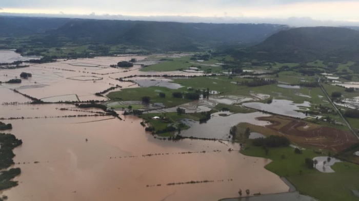 Fotos Aéreas de Santa Maria (RS) após o temporal desta quinta-feira (08). Foto enviada por Joel Engel.
