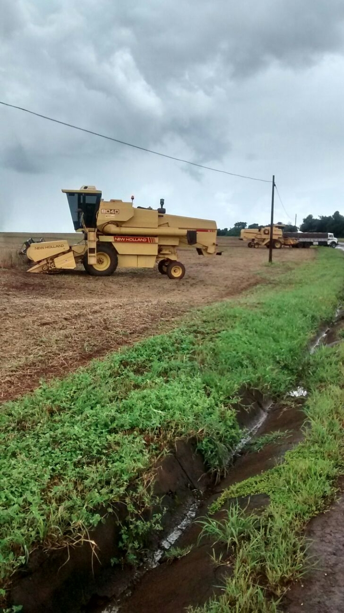 Imagem do dia - Colheita de soja em Nova Aurora (PR), do produtor Sidney Scheid