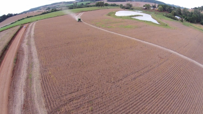 Imagem do dia - Colheita de soja em Água Santa (RS). Enviado por Vagner Dorini